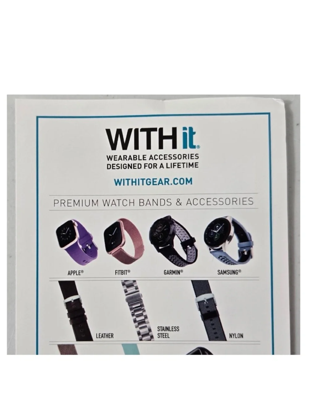New Withit FitBit Versa Watch Band Stainless Steel Metal Graphite Black Mesh NWT